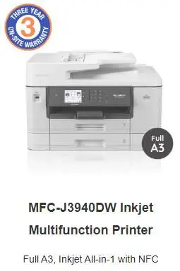 MFC-J3940DW Inkjet Multifunction Printer