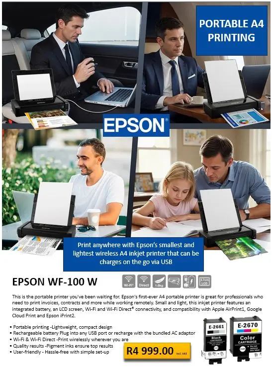 Epson WF100, Mobile Printer